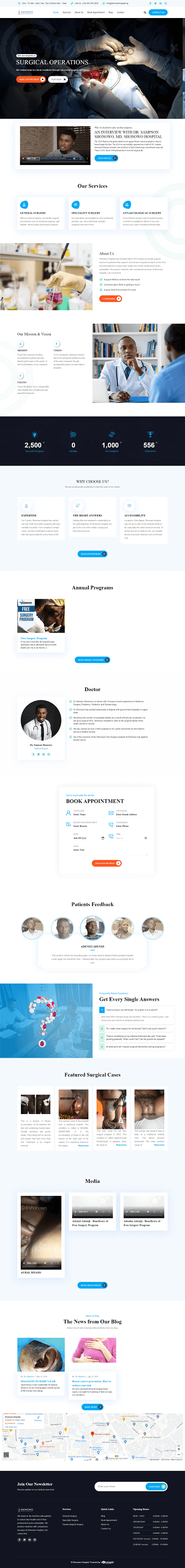 Shonowo Hospital - Our Client's Website